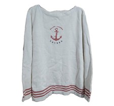 Ralph Lauren Tipped Anchor Nautical Logo Crest Cotton Jumper White XL