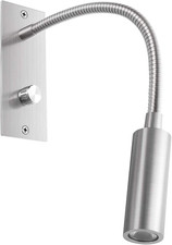 Wall Reading Lamp Headboard Bedside Light with Twist Switch/Dimmable/Adjustable 