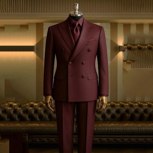 Men burgundy double - burgundy,