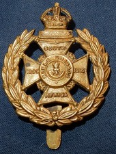 THE RIFLE BRIGADE REGIMENT BRITISH MILITARY CAP BADGE - SLIDER - K/C GENUINE