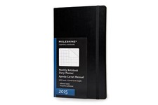 Moleskine Monthly Notebook Diary/Planner, Large, Black: Agenda-carnet Mensuel