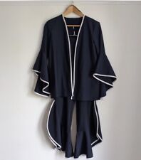 Zara NAVY White Co Ord Two Piece Set Small