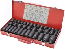35pcs DEEP IMPACT Socket Set 1/2" Inch Drive Long Reach Impact Sockets 8mm-32mm