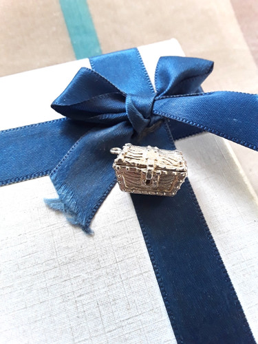 Silver charm treasure chest - treasure,