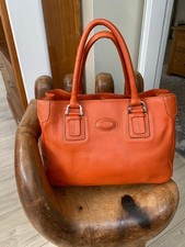 Tod's Orange Pebble Leather