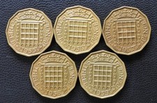 1950 Coins Threepence 3d