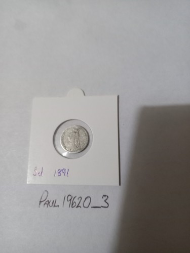 1891 three pence - , coin
