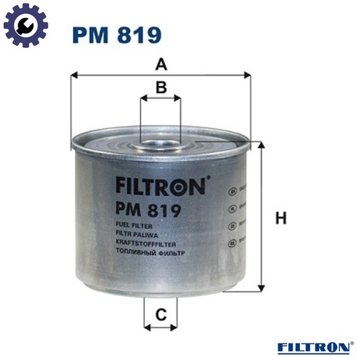 Fuel filter 819 for renault - filter, pm