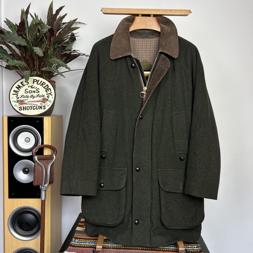 Barbour loden tweed wool coat - wool,
