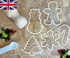 Christmas Cookie Cutter Biscuit Fondant Xmas Tree Gingerbreadman Snowflake 