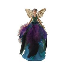 Gisela Graham Peacock Design Fairy  Tree Topper - Fairy Tree Topper - Xmas Gift