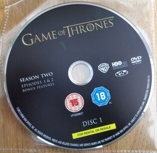Game thrones season two - game, of