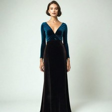 Vtg 70s Boho Brown Velvet