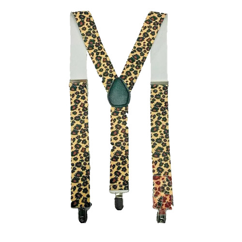 Leopard print suspenders - leopard,