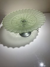VINTAGE 1930S FROSTED GREEN