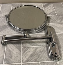 Chrome Silver Wall mount Double-sided One Side Magnified Swivel Bathroom Mirror