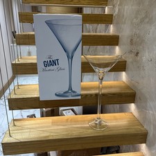 Giant martini glasses , table