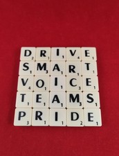 Scrabble Tile Tea Coasters x 2
