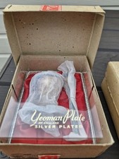 Vintage Silver Plated Christening Egg Cup And Spoon Set