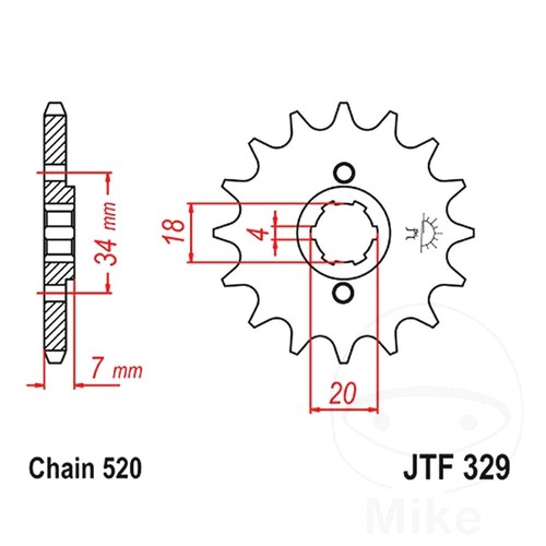 Front sprocket tooth - 13,