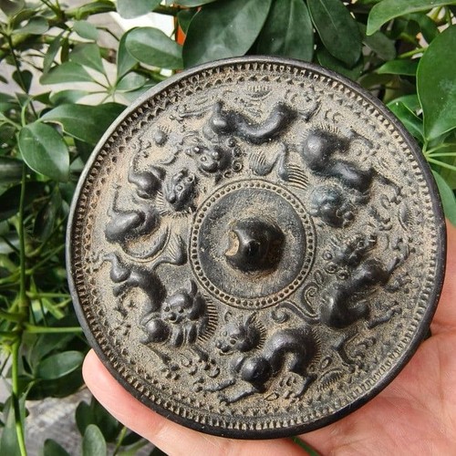Japanese bronze mirror the six - japanese,