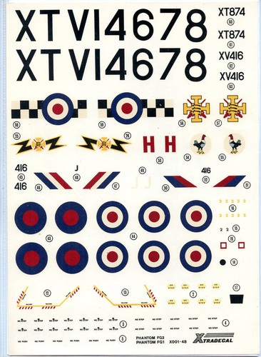 Xtradecal x001 48phantom - 1:48, x001-48phantom