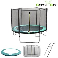 6 8 10 12 14 FT Trampoline Safety Net Enclosure Spring Cover Padding Ladder