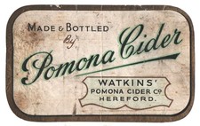 Watkins' Pomona Cider Co. Hereford - Very old Pomona Cider label - see scan