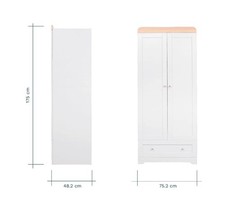 Tutti Bambini Rio Wardrobe - Dove Grey/Honey Oak