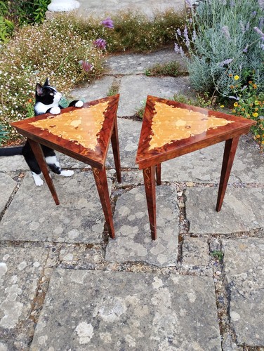 Pair vintage inlaid italian - pair,