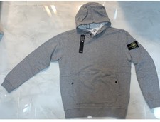 Grey Stone Island Mens Hoodie Jumper Sweatshirt Cardigan With Button Size Large