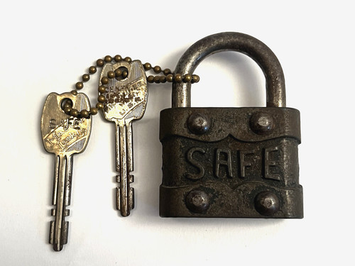 Antique old safe iron - antique,