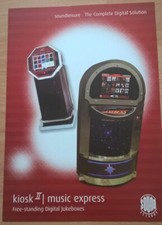 Sound Leisure Kiosk 2 / Music Express Digital Jukebox Sales Brochure / Flyer