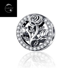 Sterling Silver 925 Charm Rose