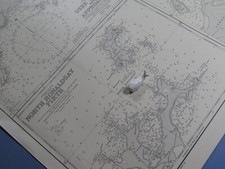 Vintage Admiralty Chart ~ Scotland ~ Plans For Orkney & Shetland Isles ~ 2622