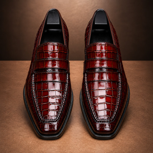 Mens alligator style leather - mens,