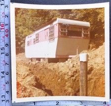 Old mobile home pink - old,
