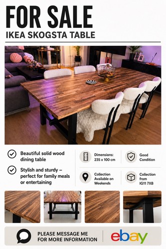 Ikea skogsta dining table - ikea,