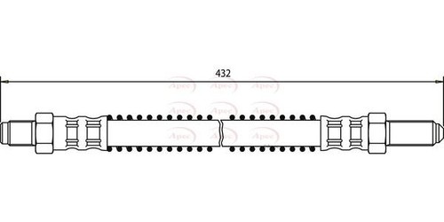 Apec rear brake hose for - hose,