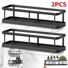 2Pcs No-Drill Bathroom Shelf