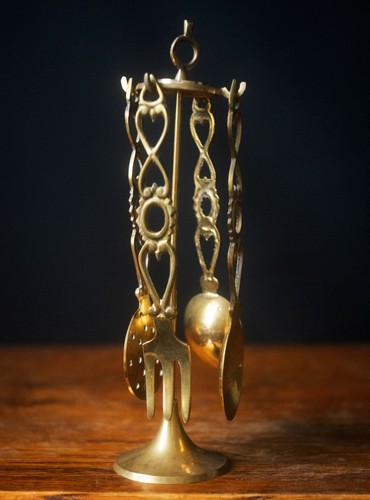 Vintage brass kitchen utensils - kitchen,