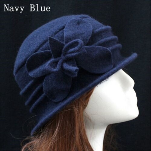 Flower felt hat - felt,