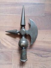 Vintage Bronze Halberd Finial Flag Topper