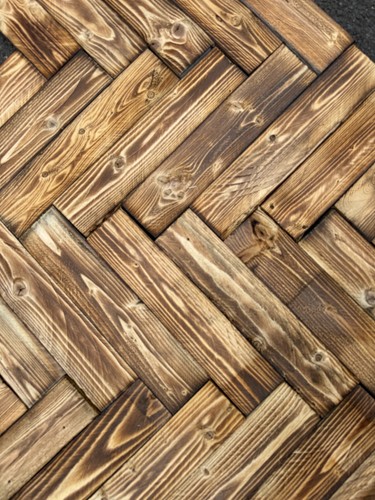Scorched wooden tiles - tiles,