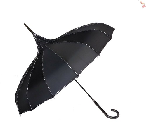 Black pagoda parasol brolly - black,