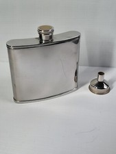 Stainless Steel 4oz Hip Flask Inc Filler Funnel Gift Liquor Pocket