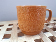 MASON CASH OCHRE ORANGE WOODLAND OWL STONEWARE MUG