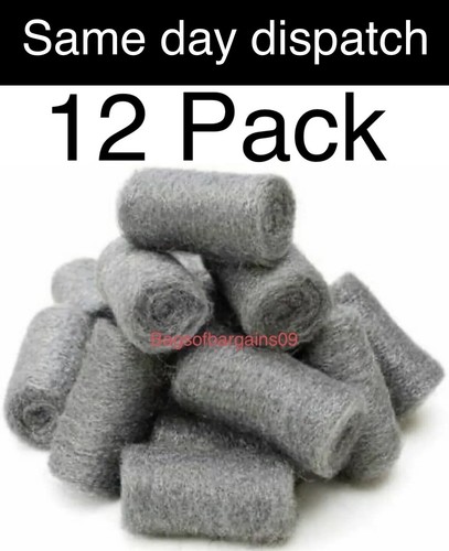 24pk steel wire wool pads - 12/24pk,