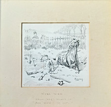 W J HODGSON IMPORTANT PEN INK FOR PUNCH RIDER IS DOWN NOT UP GREAT PROVENANCE