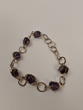 Vintage Amethyst Link Bracelet